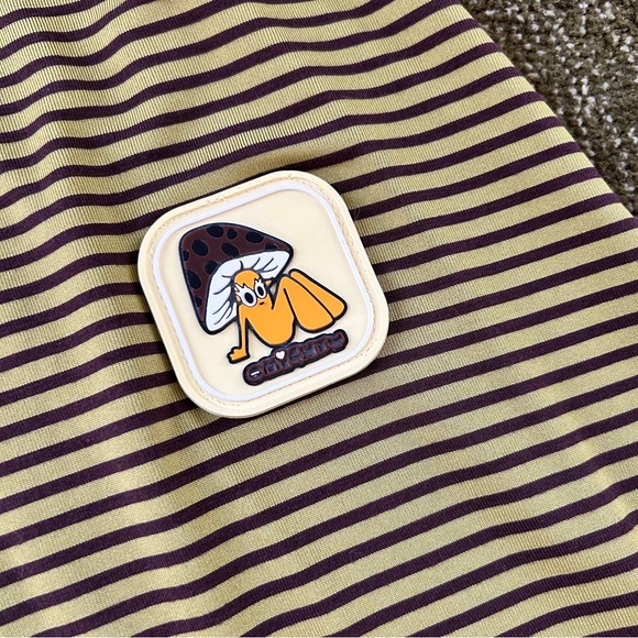 Omighty Shroom Skirt in Olive Stripes Maxi, Size Small - Picture 8 of 11